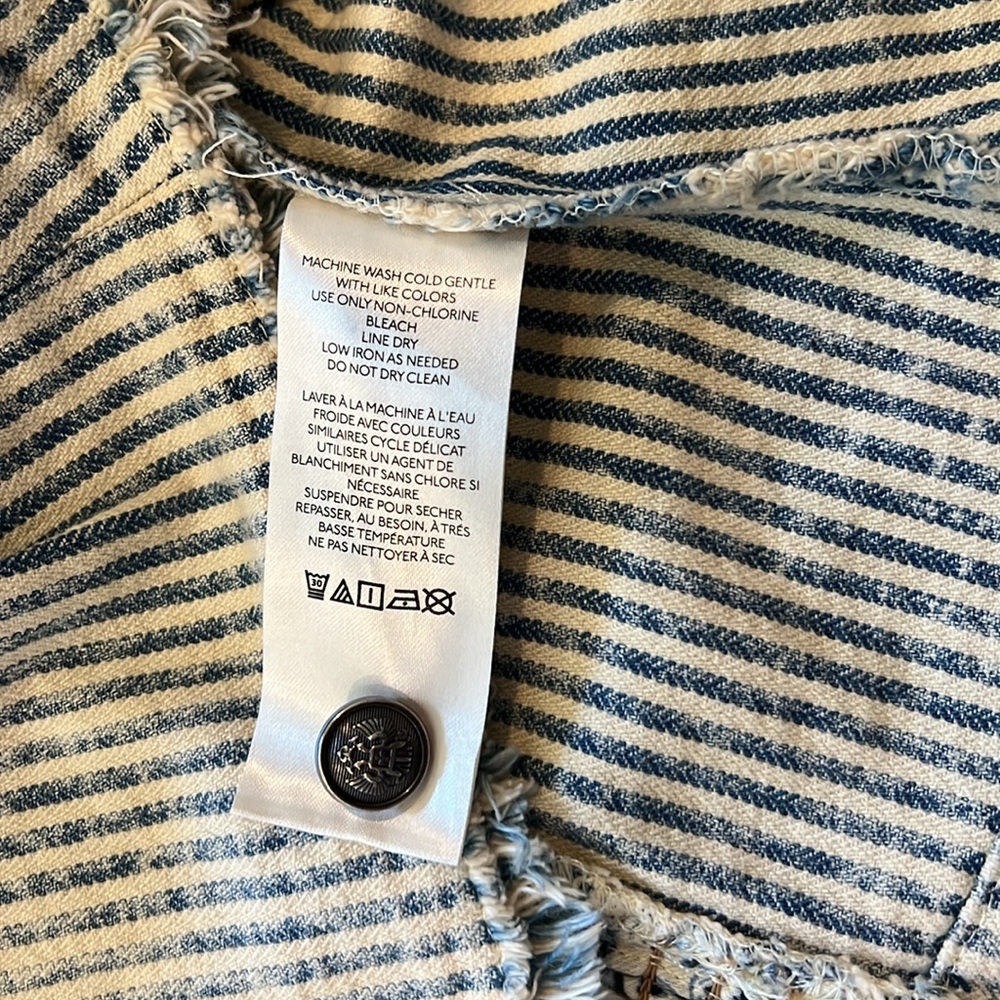 Pilcro Striped Denim Tube Top Size Medium - Picture 10 of 12
